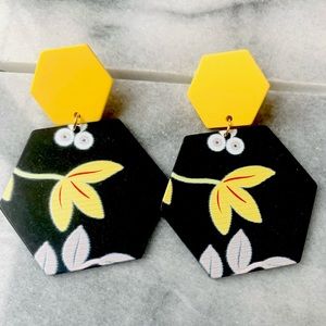 Octagon Dangle and Drop Earringd